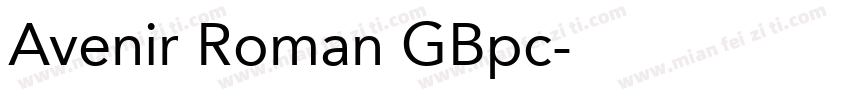 Avenir Roman GBpc字体转换